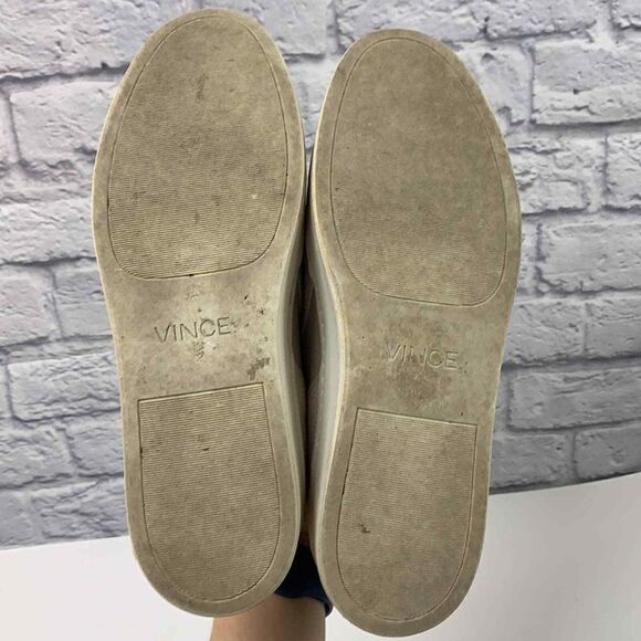 Vince Warren Platform Neutral Linen Style Slip On Sneaker Size 9 - Picture 7 of 9